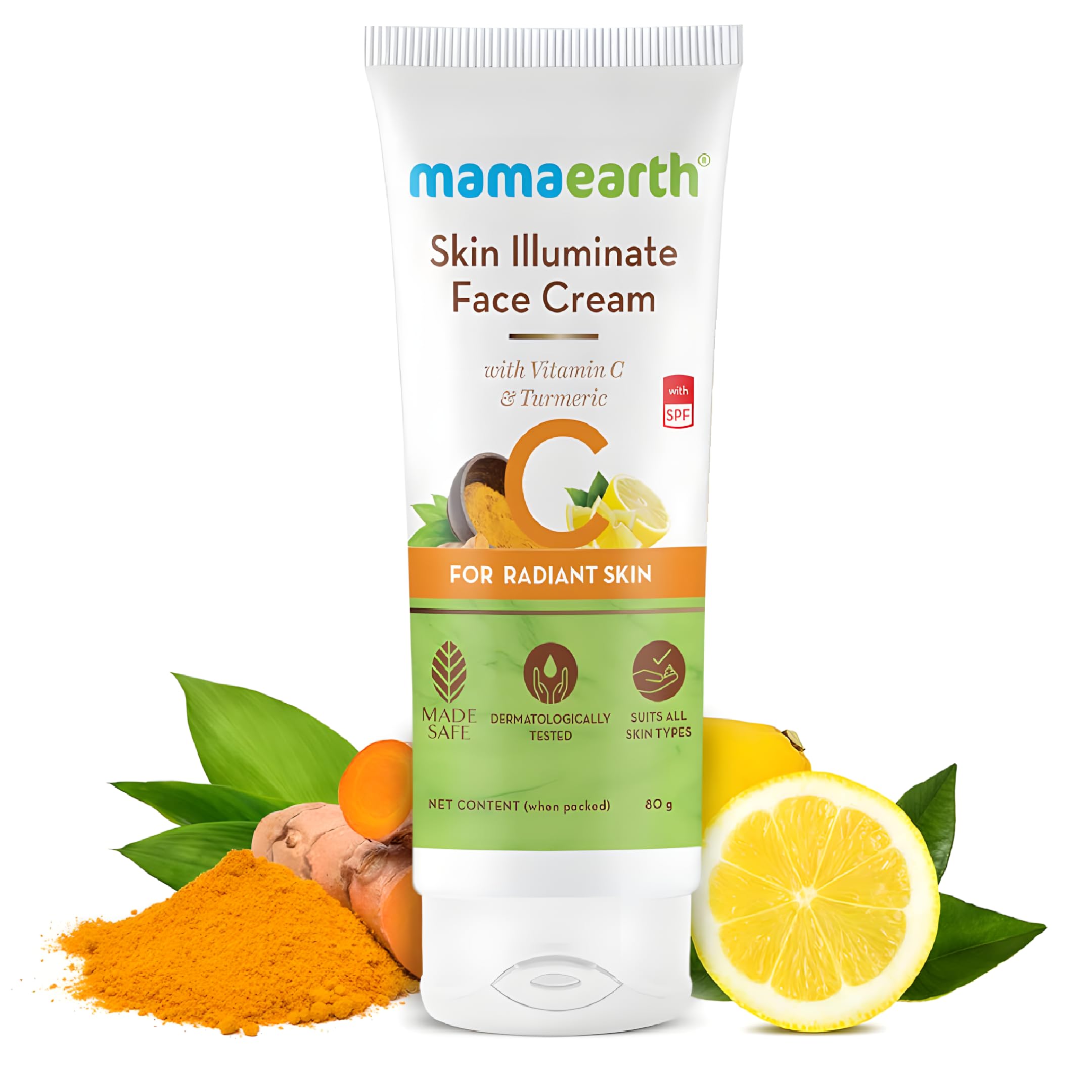 Mamaearth Skin Illuminate Face Cream, For Skin Brightening, With Vitamin C And Turmeric For Radiant Skin 80 G