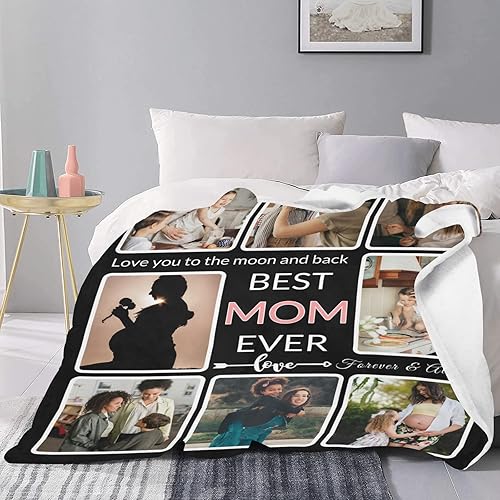 Miniatura 5 de Cobija personalizable con fotos haz una cobija personalizable con imágenes para el recuerdo regálale a tu mamá una manta sublimada decorativa Best