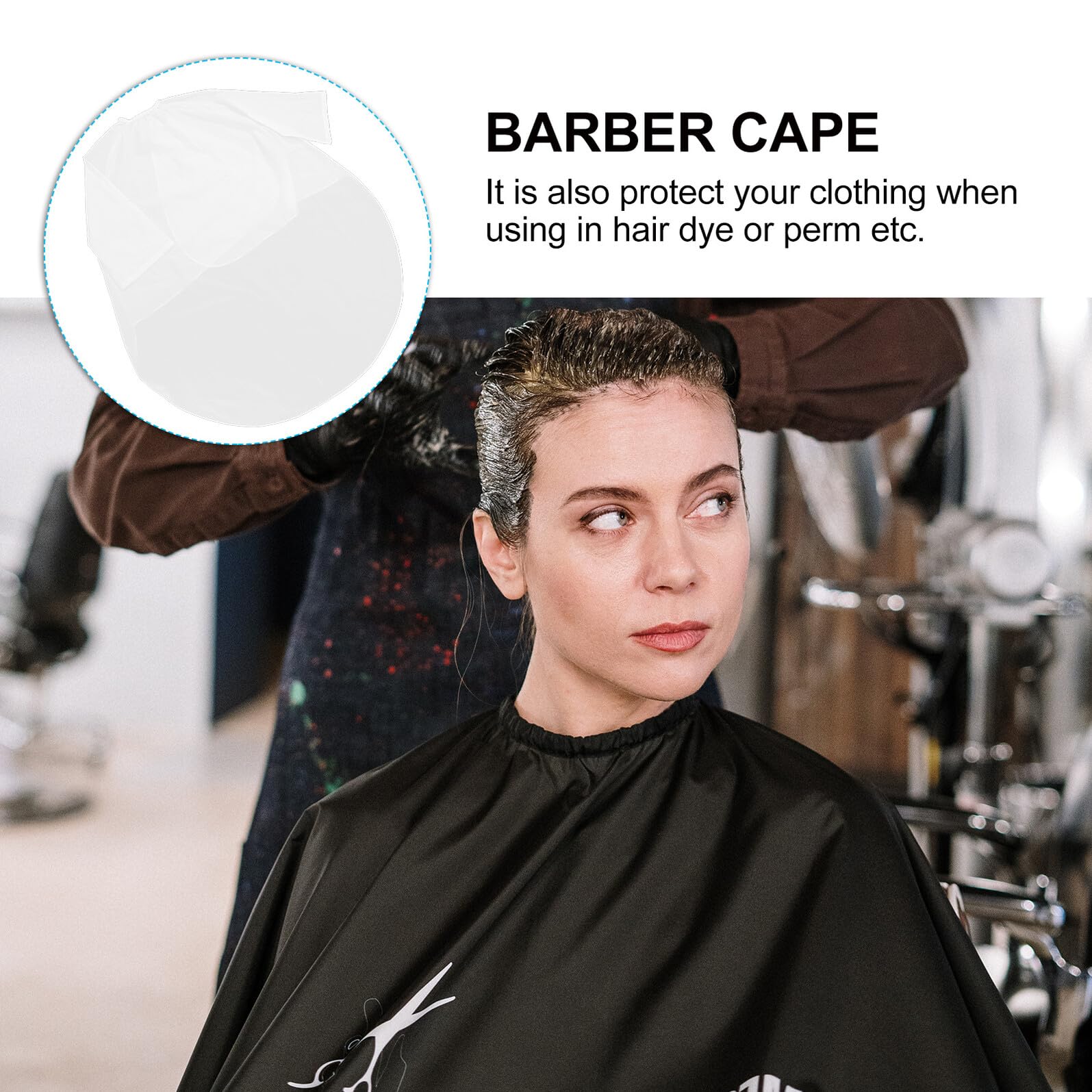 GALPADA Friseurumhang mit Ärmeln aus Nylon-taftmaterial Antihaftbeschichtet Leicht zu Reinigen Schnell Trocknend Wiederverwendbar und Robust für Friseure und Stylisten