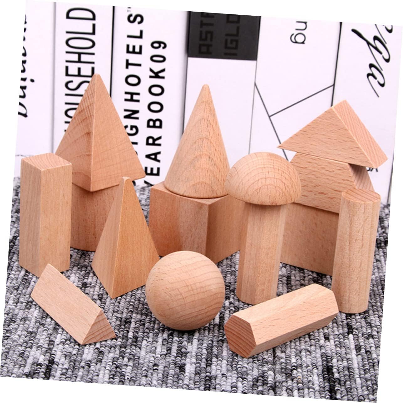 EXCEART 15pcs Stacker Stacking Game Wood Blocks Stacking Game Blocks ...