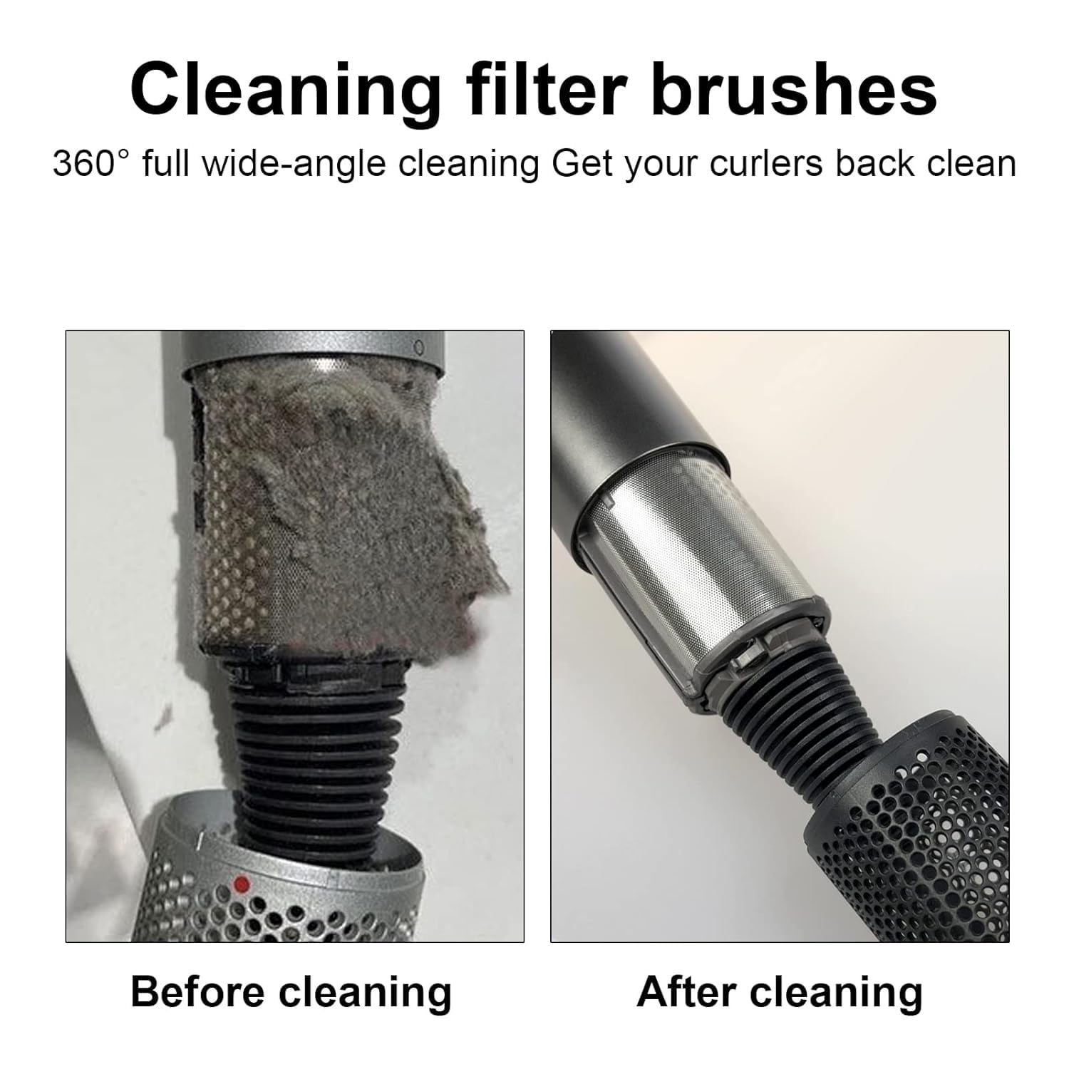 MYAYD Verbesserter Haartrocknerfilter, Ersatz für Dysòn Supersonic HD15 HD01 HD03 HD07 HD08 Modellen,Reparaturzubehör mit 1 Staubschutzhülle und 1 Reinigungsnetz (Silber)