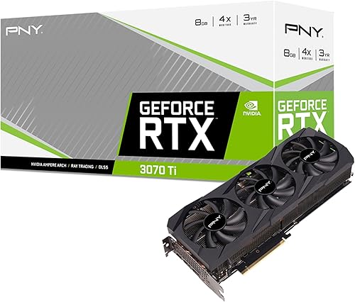 PNY Tarjeta gráfica GeForce RTX 3070 Ti de 8 GB Verto Triple Fan
