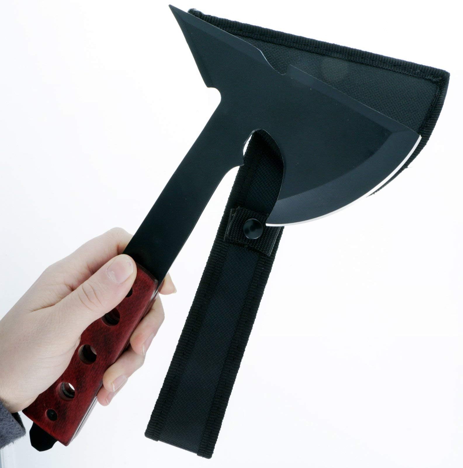Universal Full Tang Spiked Axe Tomahawk Wooden Handle Ultra Lightweight Tactical