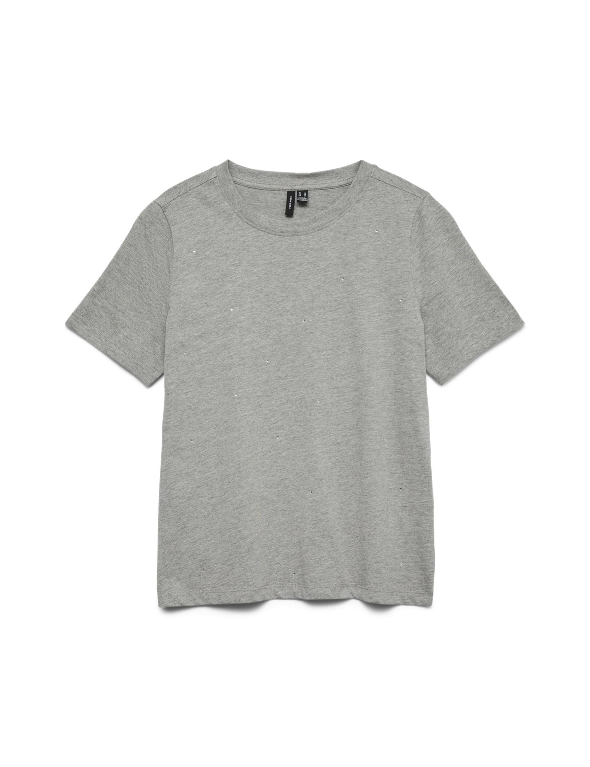 Vmpaulina Detail SS T-Shirt Ga JRS Noos, Light Grey Mix, S