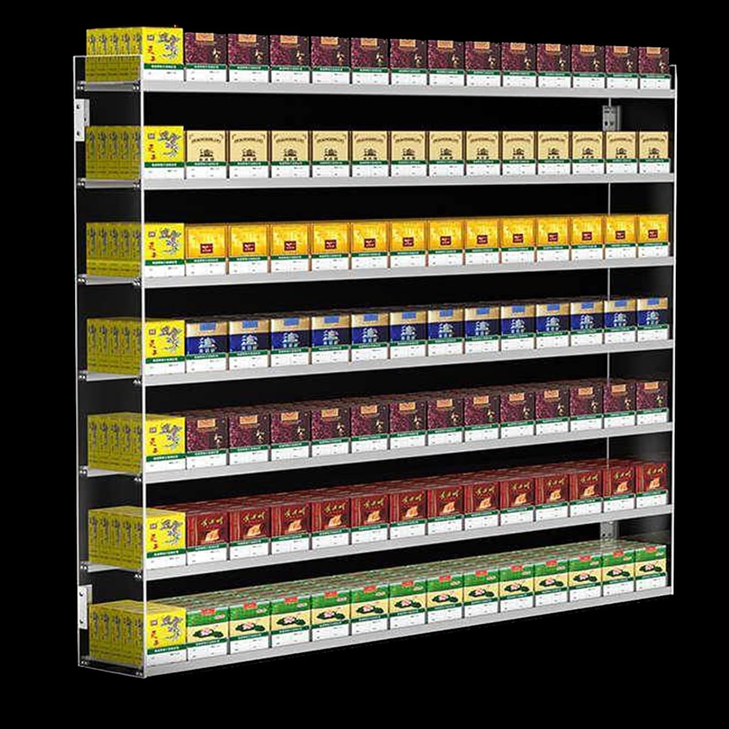Store Display Shelves, Cigarette Showcases Rack, Automatic Cigarette Dispaly Holder Showcase, Wall Mounted Cigarette Display Case, Market Store Retail Cigarette Cabinet ( Color : Clear , Size : 33.86x