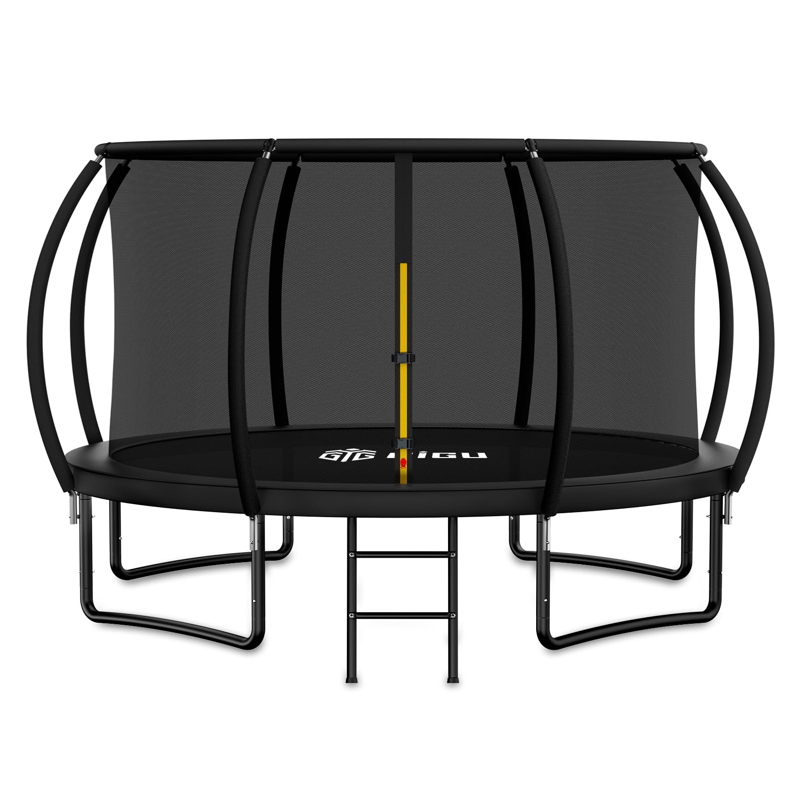 Gigu 10FT 12FT 14FT 15FT 16FT Recreational Trampolines with Enclosure Net and Ladder and Anti-Rust Coating, ASTM Approved Trampoline Outdoor for Kids
