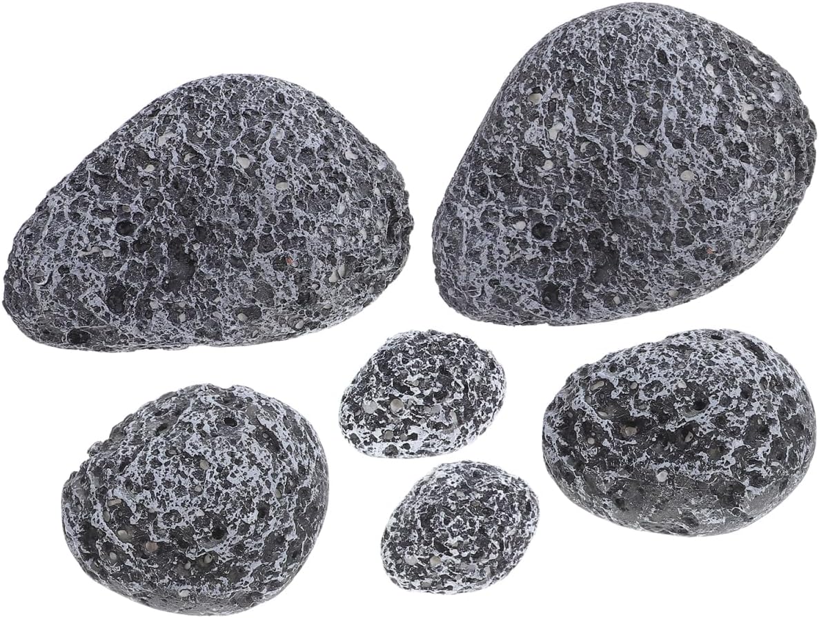 Abaodam 6pcs Fake Stone Ornaments for Flower Arrangements and Fairy Gardens