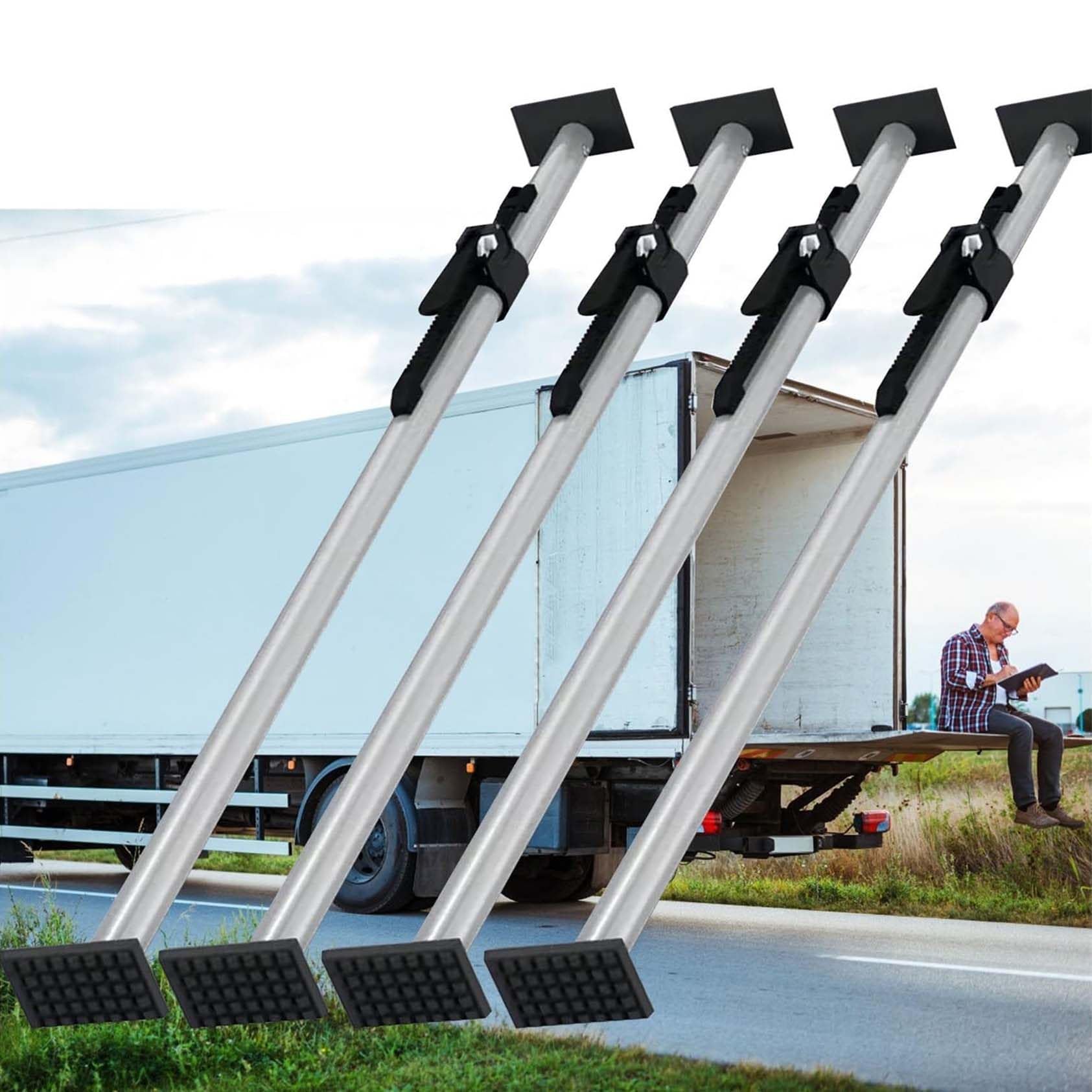 GYEQXKT Adjustable Cargo Support Bar with Ratcheting Anti-Slip Design for Secure Load Management in Vehicles