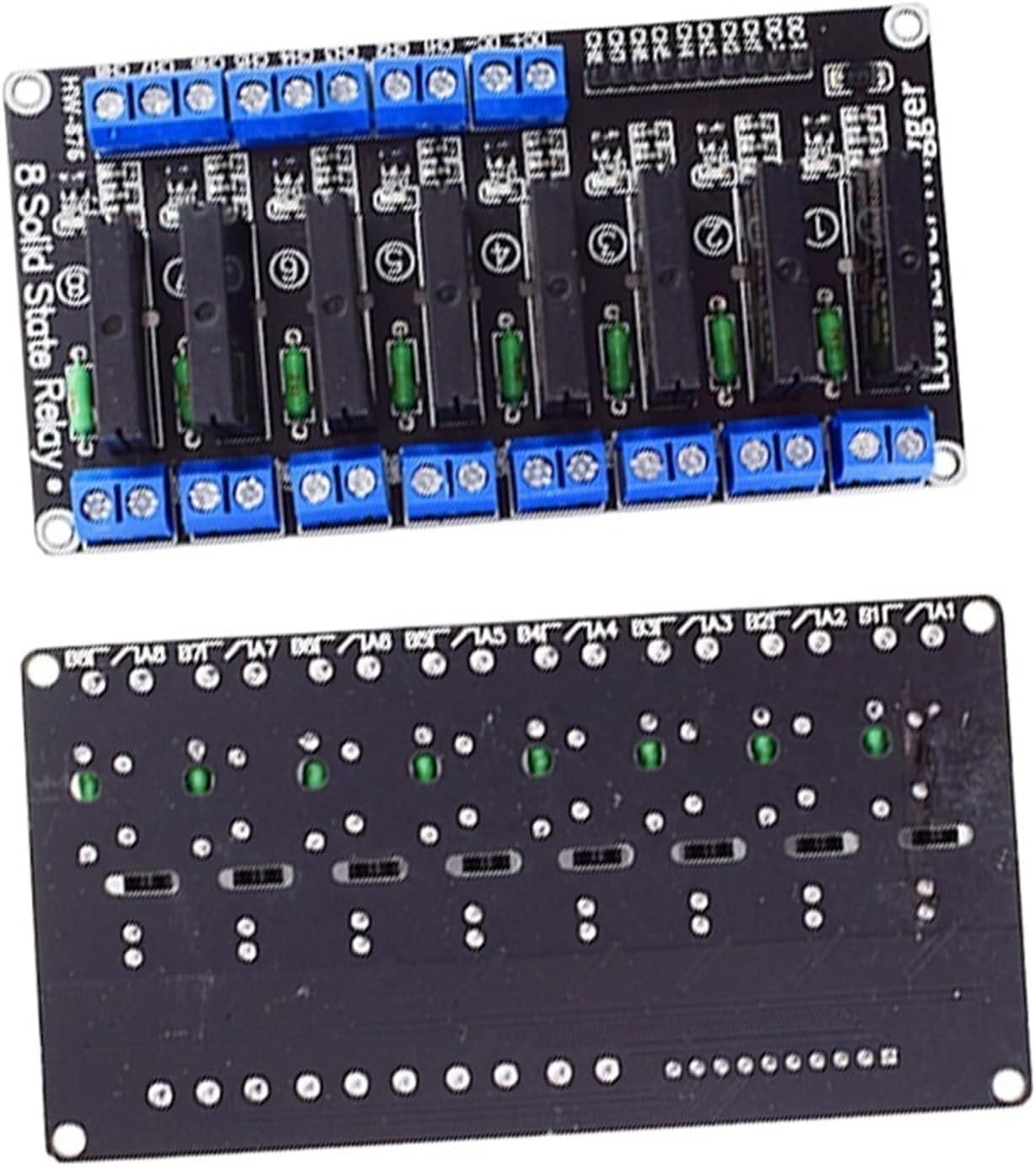 1pcs 1 2 4 6 8 Channel Low Level 5V Solid State Relay Module SSR G3MB-202P 250V 2A Output with Resistive Fuse for(2-Way 5V)