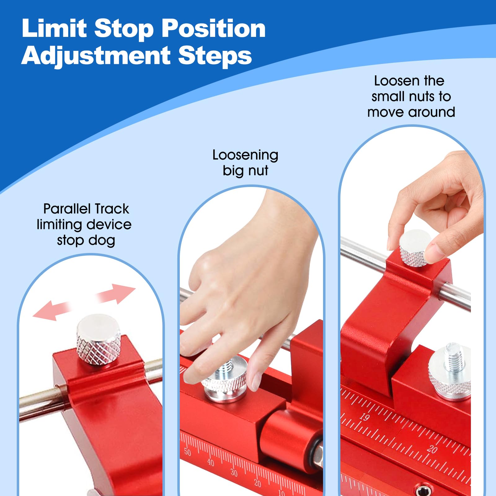 Sistema di guide parallele, sistema di binari in lega di alluminio, set di binari per sega circolare, guida per seghe circolari, staffa per guida fissa, strumenti ausiliari per sega circolare