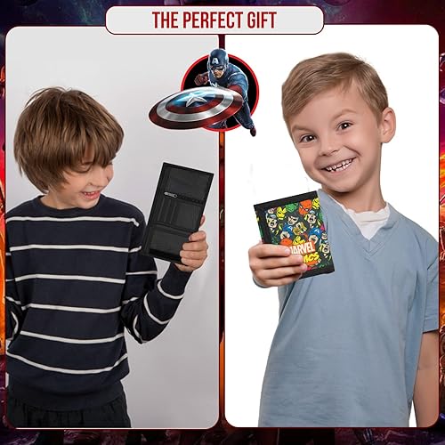 Miniatura 5 de Marvel Cartera plegable para niños de Spider-Man con Vengadores, Maravilla (Marvel), Talla única, Portátil, duradero, mochila, plegable, encaje