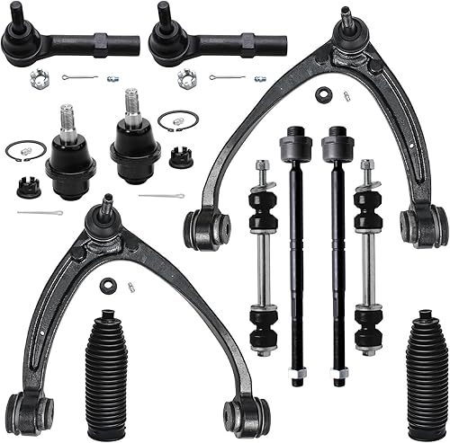Miniatura 59 de Detroit Axle - Kit de suspensión delantera 2WD para Ford F-150 2004-2005, 2 brazos de control superiores, 2 rótulas inferiores, 2 barras