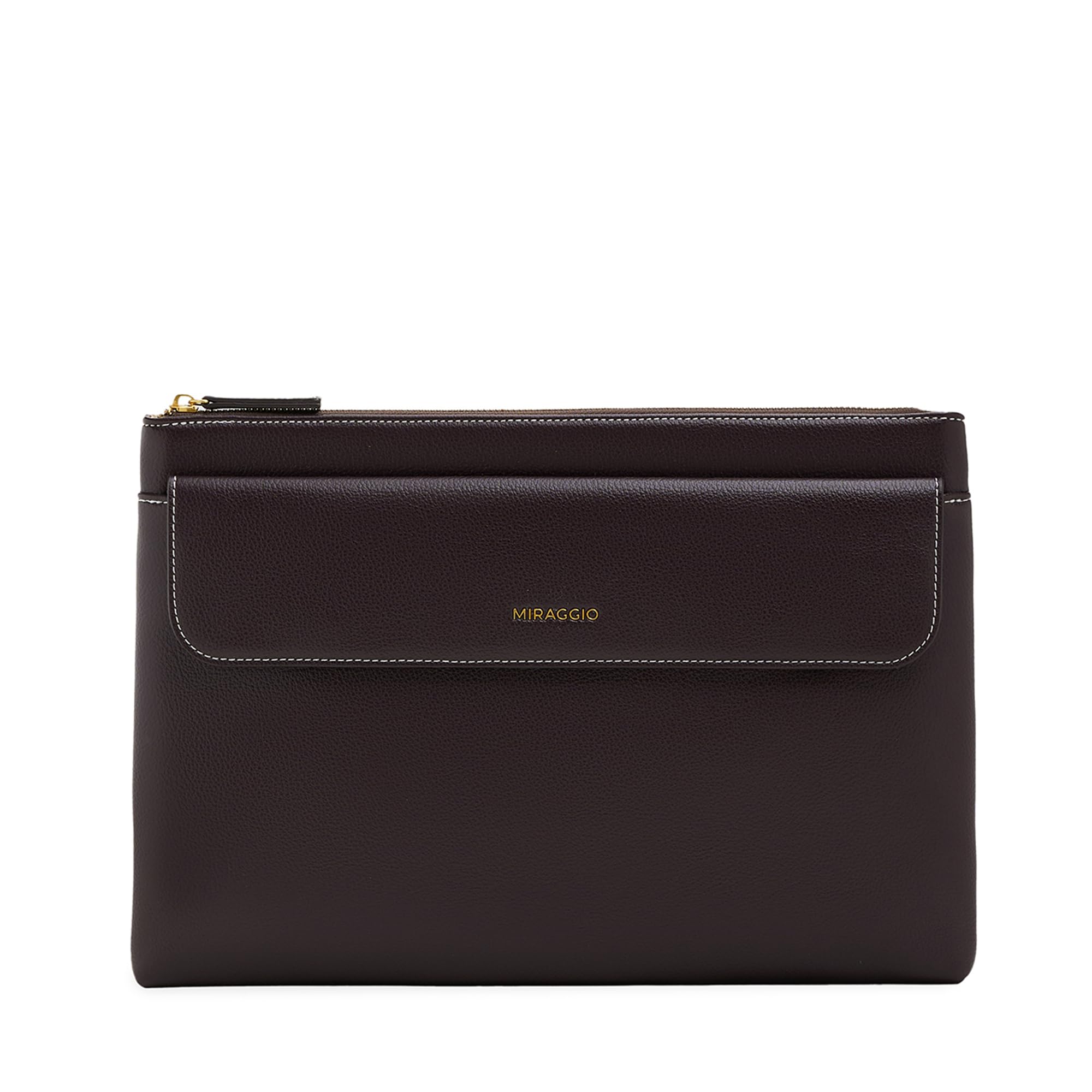 Miraggio Axel 14 Inch Laptop Sleeve With Zip Around Closure & Exterior Flap Pocket | Laptop Sleeve For Office Use (Wine)-picture-15