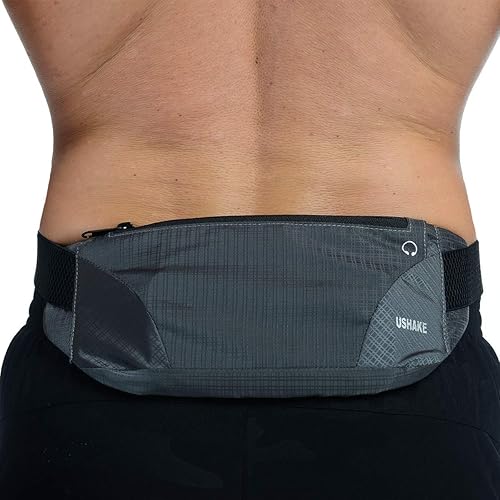 Miniatura 2 de USHAKE Cinturón para correr, para hombres o mujeres, ultra ligero, sin rebote, bolsa de cintura para fitness, cinturón de entrenamiento deportivo,