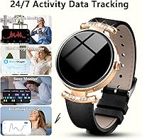 Vista 3 de Relojes inteligentes para mujer, Android IOS, pantalla AMOLED ultra clara de 1.2 pulgadas, rastreadores de actividad física con llamada Bluetooth