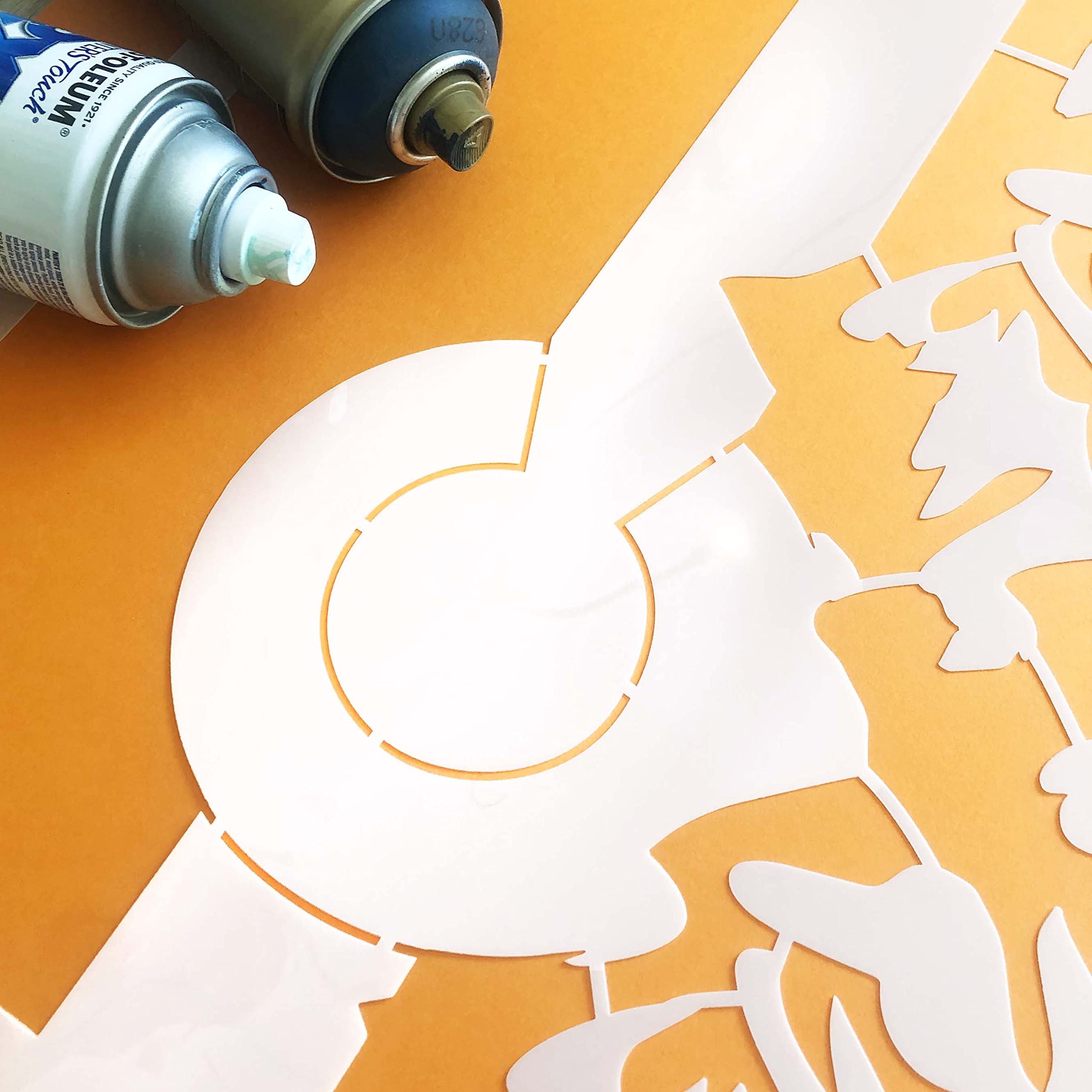 Stencil Stop Flaga Kolorado z szablonem gór, 61 x 40 cm, szablony wielokrotnego użytku do malowania na drewnie, ścianach, tkaninach i skałach, trwały plastik mylarowy 14 ml do majsterkowania i