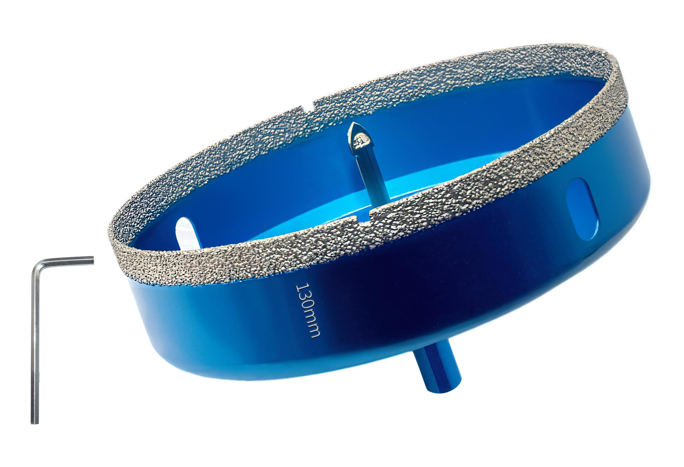 Teronbeta Diamant Lochsäge130mm mit Zentrierbohrer, Professionellen Hartgelötet Diamant Kernlochbohrer für Fliesen, Porzellan, Keramik, Glas, Quarzit, Marmor