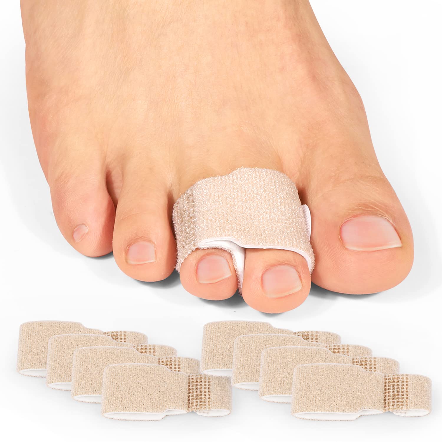 9 Packs Toe Splints, Toe Corrector for Overlapping Toe, Hammer Toe Straighteners for Curled Toes, Crooked Toes and Hammer Toes