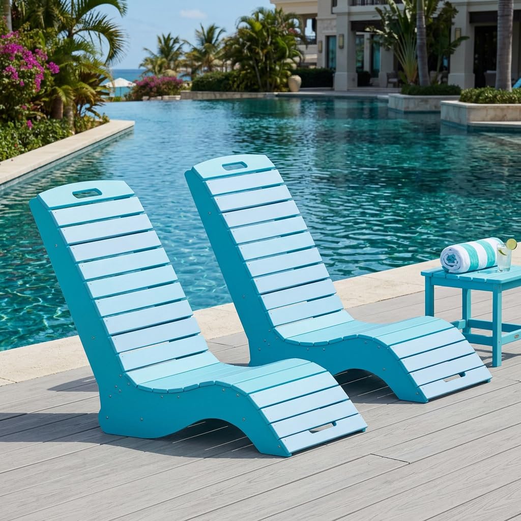 MELLCOM HDPE Pool Lounge Chairs