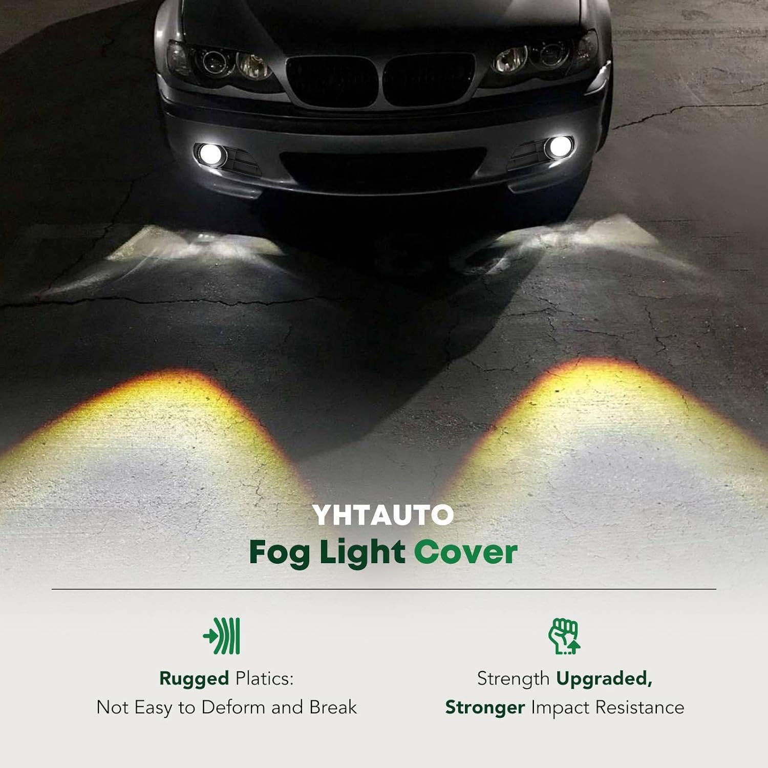 YHTAUTO Fog Light Bezel Fits Mercedes-Benz W204 C230 2008-2009 C250 2010-2011, C300 C350 2008-2011, Front Bumper Fog Light Cover Trim Left Driver Side