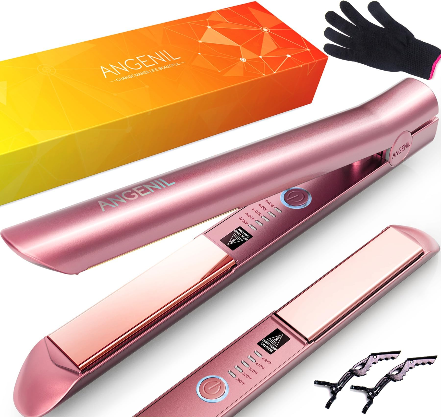 FURIDEN Hair Straightener and Curler 2 in 1, Flat Iron