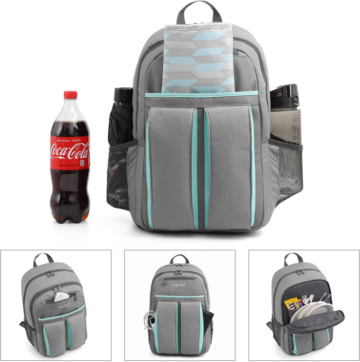 TOURIT Backpack Cooler Insulated Cooler Backpack Bag Lightweight Backpack with Cooler Large Capacity for Men Women to Hiking, Sports, Travel, Camping, Picnics, 28 Cans