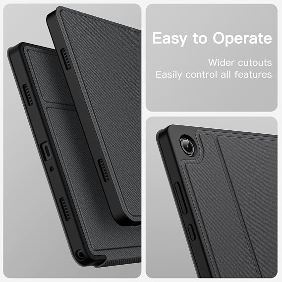 JETech Folio Case for Samsung Galaxy Tab A11 Plus, Black