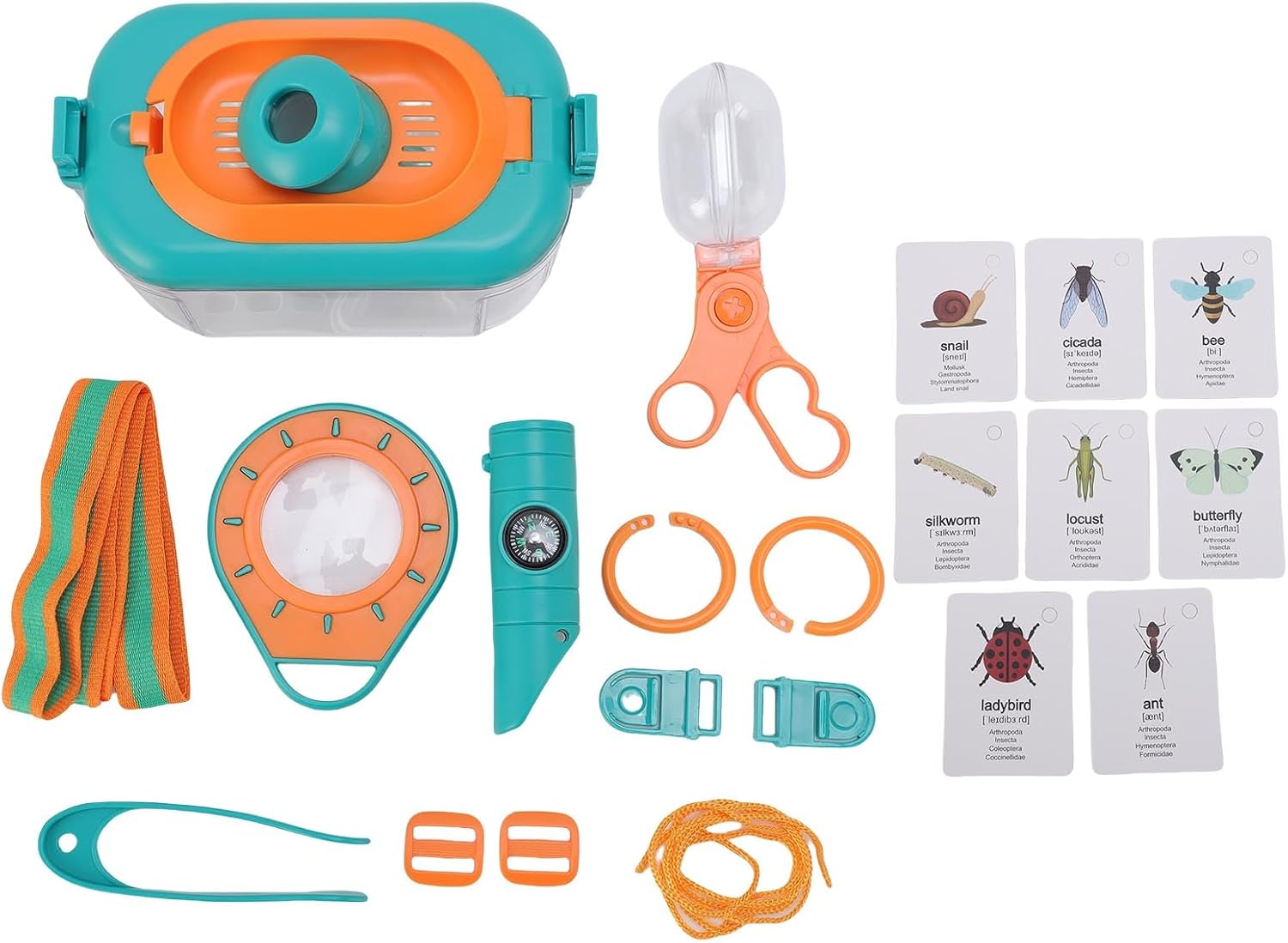 Zunate Kids Adventure Kit, Interactive Outdoor Camping Exploration Toys with Compass and Tweezers for Boys and Girls, Portable Set for Playtime