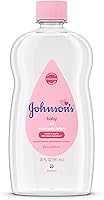 Johnson's Baby Oil Pure Mineral Oil | Locks in 10x Moisture | Gentle Massage Oil for Baby, Kids & Adults Dry Skin Relief, 20 fl oz Original Scent