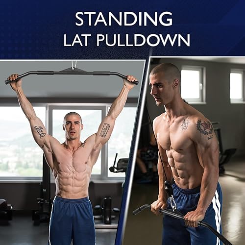 Miniatura 5 de Yes4All Neutral Paddle Grip LAT Pull Down Bar, Range of Motion Spreader Handle Cable Attachments