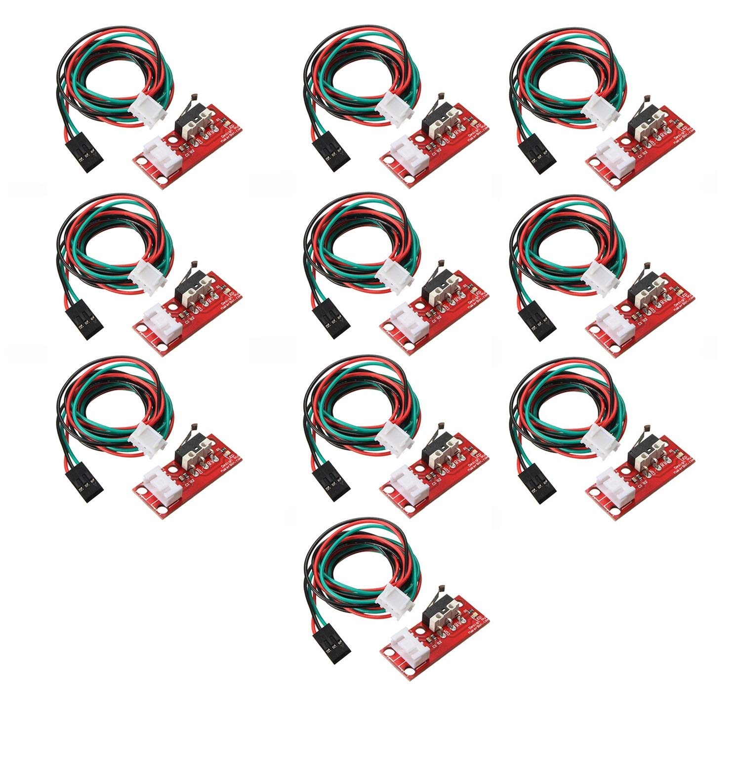 INVENTO 10Pcs Mechanical Endstop Switch Reprap Mendel Prusa Ramps V1.4 for 3D Printer or CNC-image-19