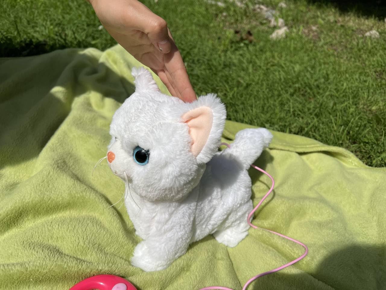 Buy Marsjoy White Walking and Meowing Robot Cat Robot Toy with Leash