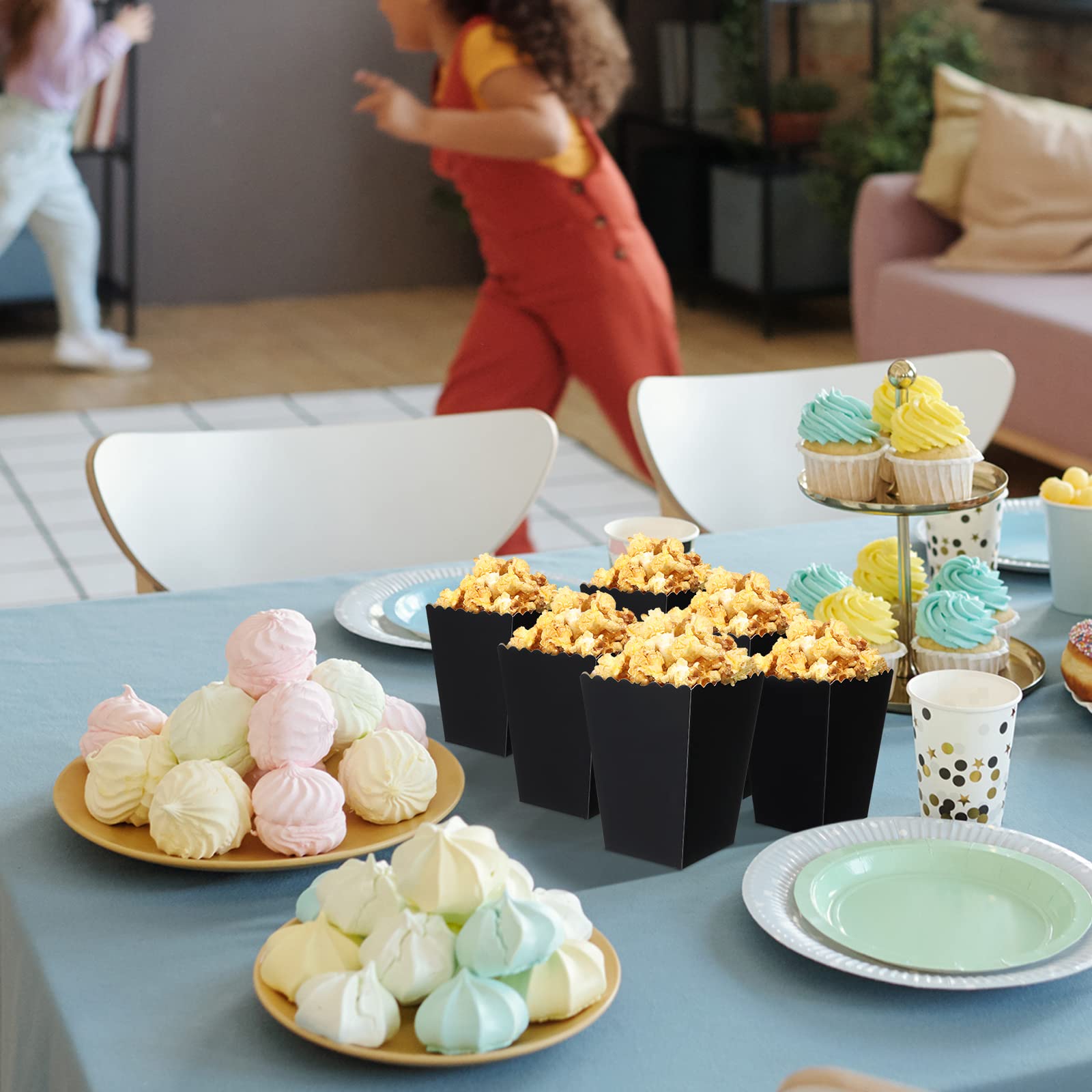 200 cajas de palomitas de maíz, mini caja de papel para palomitas de maíz, contenedor de palomitas de maíz para fiestas, bolsas desechables de palomitas de maíz, soporte para palomitas de maíz para