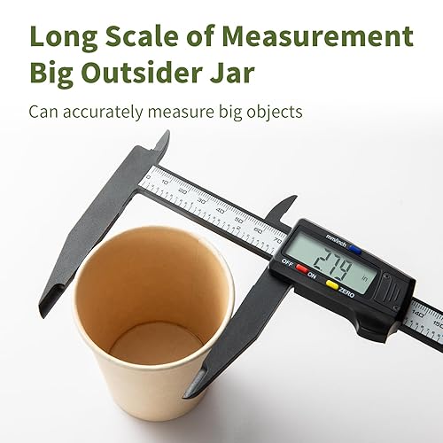 Miniatura 2 de Calibrador digital de 0 a 8 pulgadas, calibrador micrómetro con función de apagado automático, intercambiable entre pulgadas y milímetros para