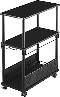 Bauhutte BHD-670T-BK Adjustable Height Desk, L-Shape Desk, Tower, Black