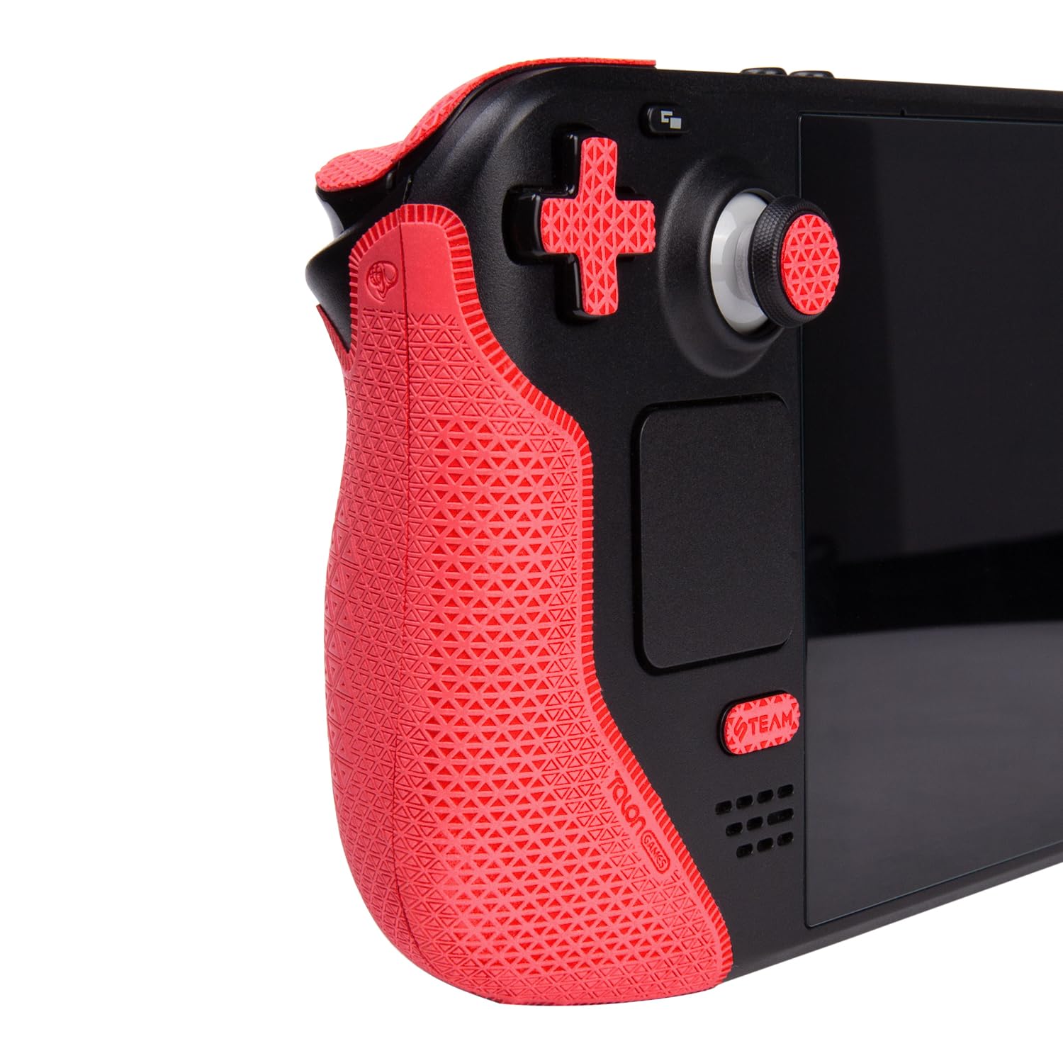 TALONGAMES Controller Grips Compatible with Steam Deck OLED/Steam Deck Controllers, Anti-Slip, Sweat-Absorbent, Textured Skin kit, for Handle Grips, Buttons, Triggers, D-pad (Ultra - Red)