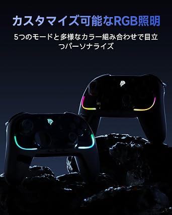 Switch 2 Controller PC, Consecutive firing function to wake Switch 2, EasySMX S10 Switch2 Gamepad Wireless, Interchangeable RGB Backlight, Game Controller with TMR Joystick, 1000Hz Polling Rate