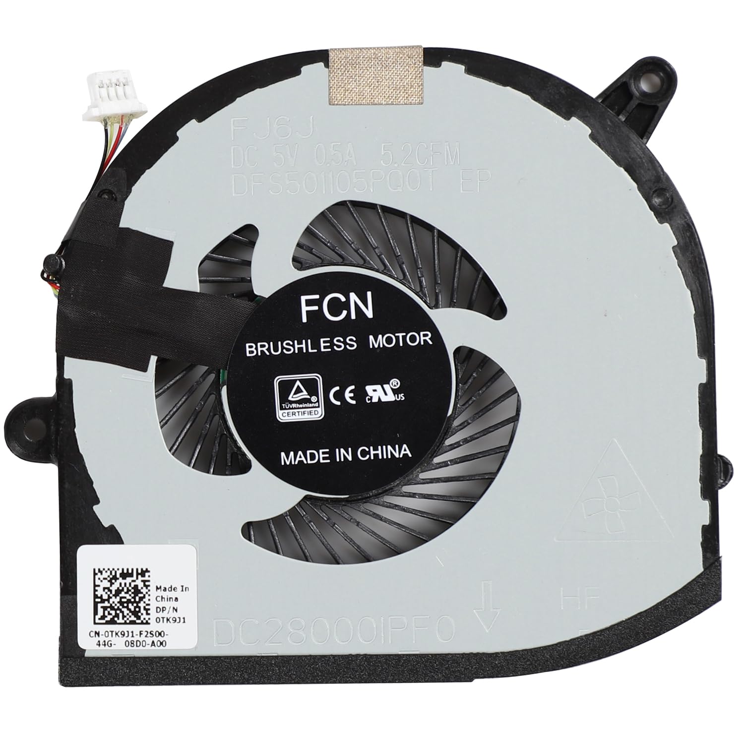 CPU and GPU Cooling Fan Replacement for Dell XPS 15 9570 7590, Fan for Dell Precision 5530 5540 M5530 M5540 Series, P/N: 008YY9 0TK9J1 FJ6J FKCH DFS501105PR0T DFS201105PR0T