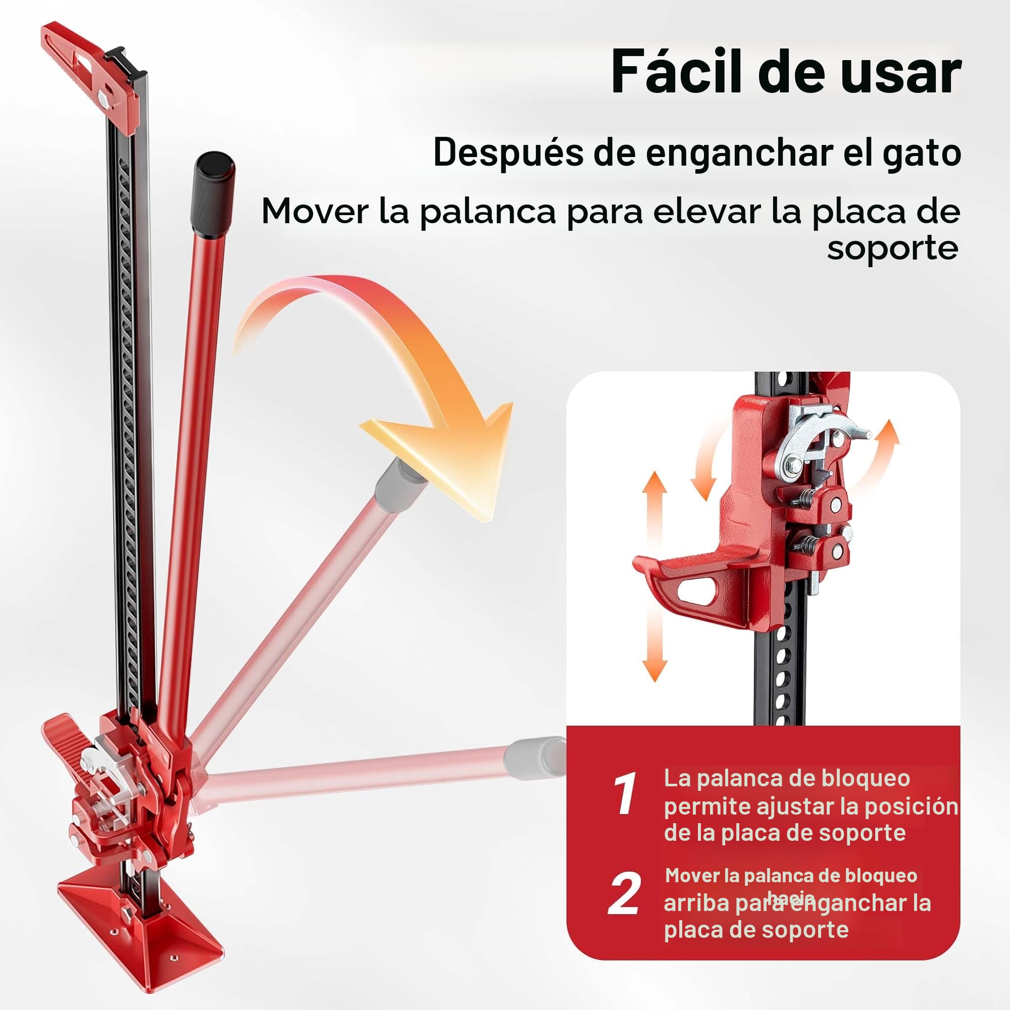 WilTec Gato de trinquete High Lift 3000 kg 12,2-76 cm