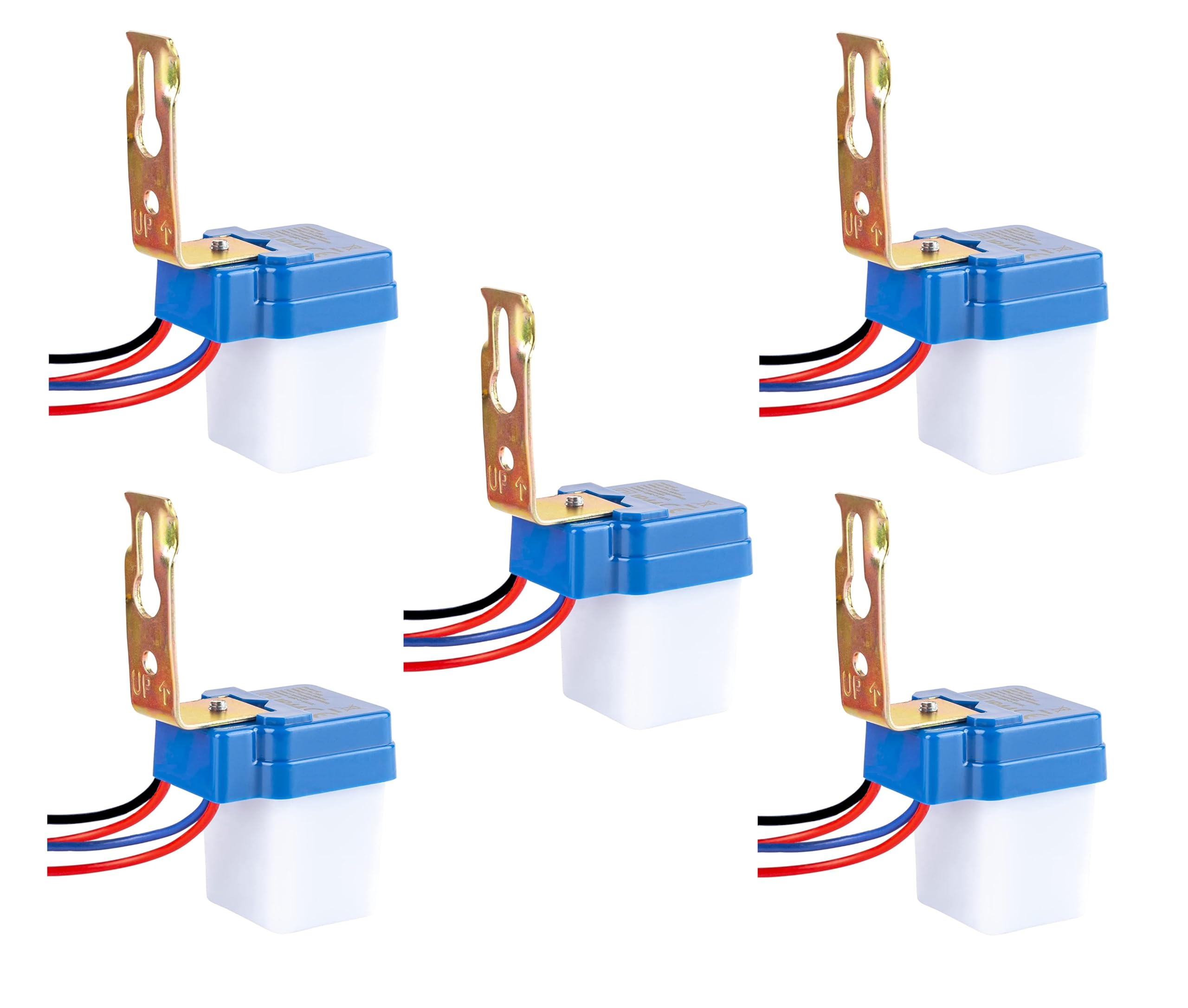 BUILTRONICS®(BTI-301) Light Sensor Switch : 220 V Auto Day-Night On-Off Photocell Light Switch Sensor, Waterproof, 18 Months Warranty, Pack of 5