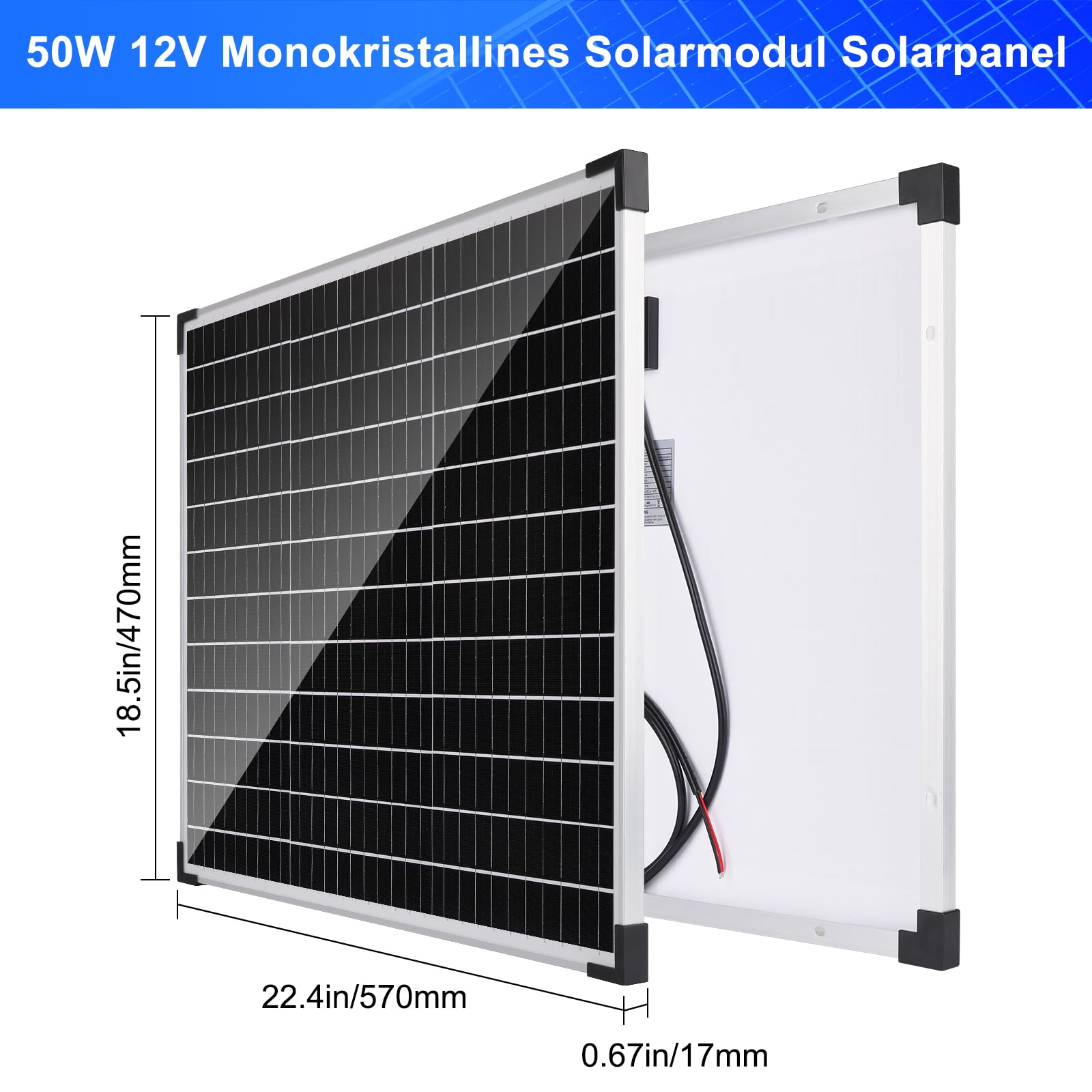 Zonnepaneel 50W 12V Kit Polykristallijne Mono Fotovoltaïsche Zonnepaneel Kit Compleet 12V USB Met 60A Controller Zonnecellen Voor Auto Jacht RV Boot Moblie Telefoon Batterijlader