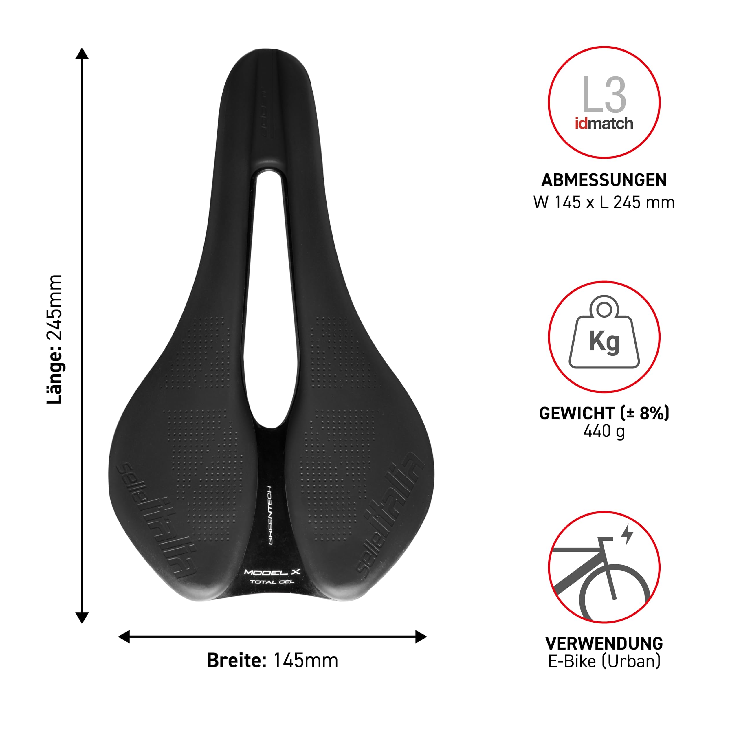 Selle Italia Model X - Fahrradsattel, 100% nachhaltig, Komfortables Straßengel und Superflow-Loch, Future Rides Green