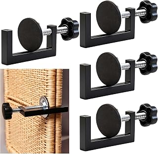 4PCS Adjustable Sectional Couch Sofa Funiture Clamp, Outdoor Patio Furniture Clips, Patio Furniture Clips for Keeping Together, Max 2.28 inch Adjustable
