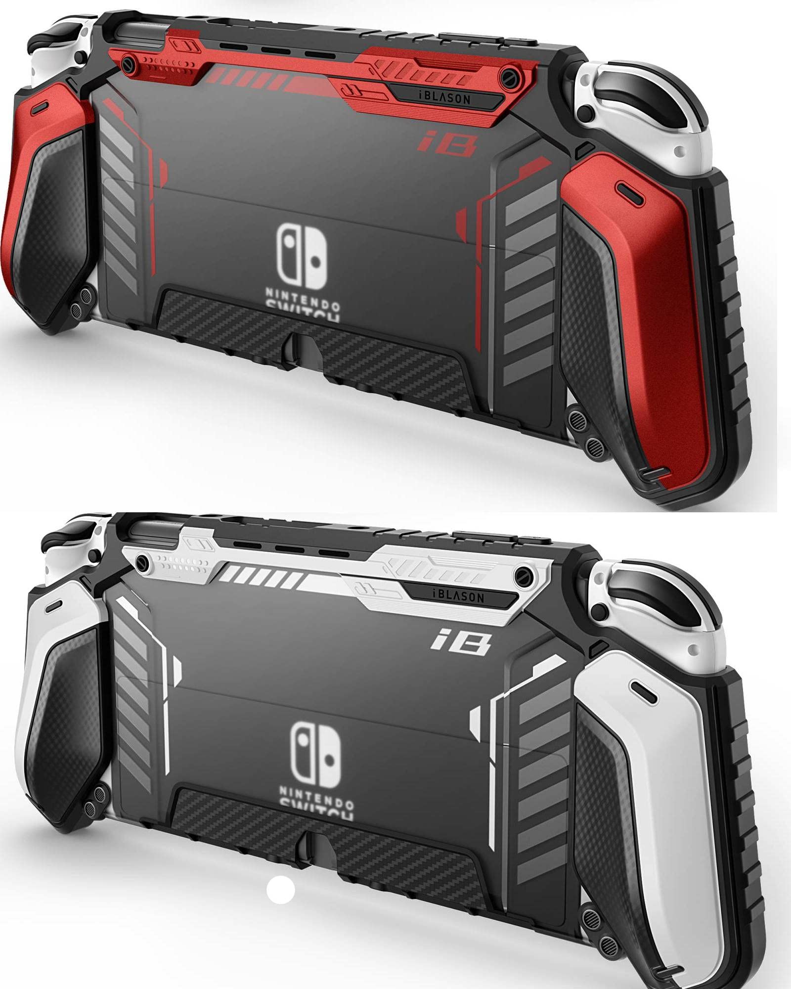 i-Blason Armorbox for Nintendo Switch OLED Case (White & Red)
