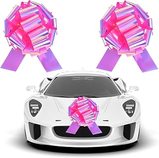 2Pcs Large Gift Bows，14" Wide, Bows for Gift, Christmas, Presents, Birthday, Baby Shower, Gift Basket,Wedding, Reception, Easter,Decoration, Office, Classroom, Fundraiser. (Pink)