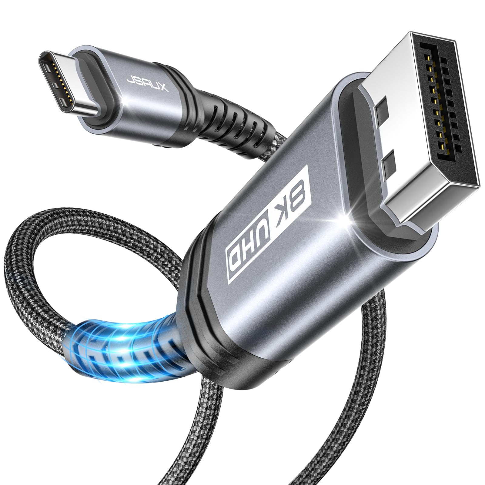 Adaptateur USB-C Vers DisplayPort 1.4 - Support 8K@60Hz, 4K@120Hz - Compatible MacBook, IPhone, Samsung, PC