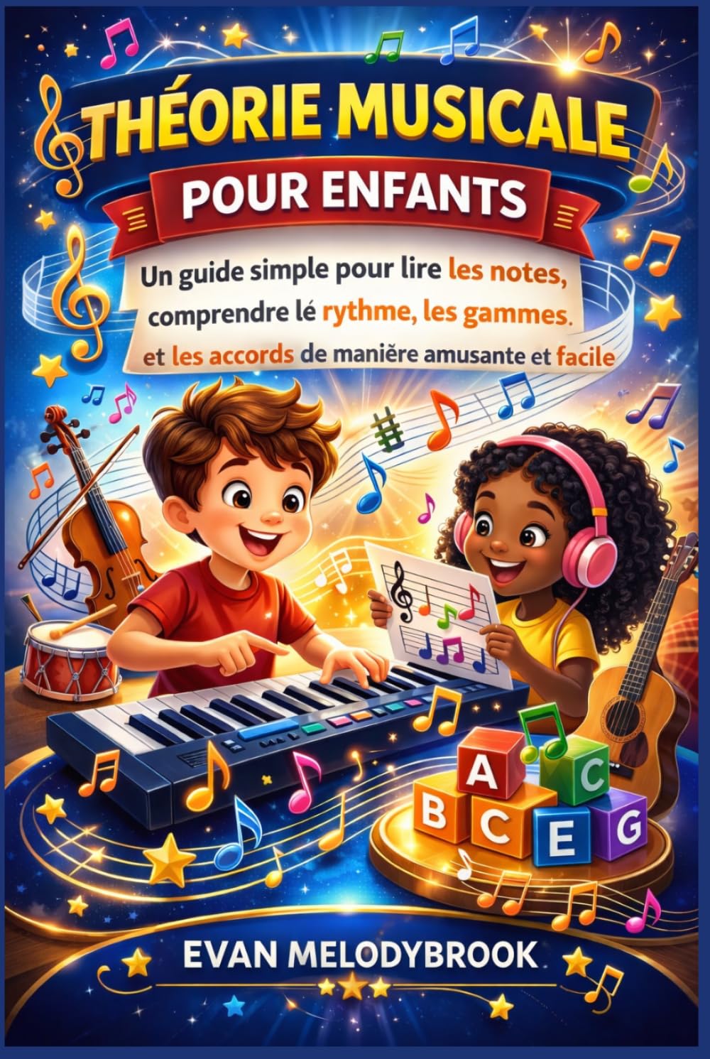 THÉORIE MUSICALE POUR ENFANTS: Un guide simple pour lire les notes, comprendre le rythme, les gammes et les accords de manière amusante et facile