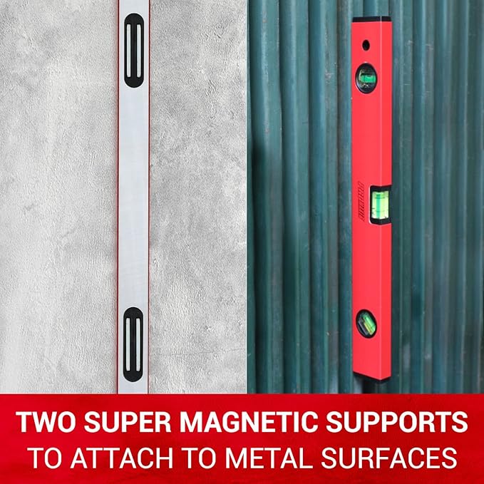 Nivel Magnético ProMaker 18 Pulgadas con Burbujas 180° 90° 45° miniatura 4