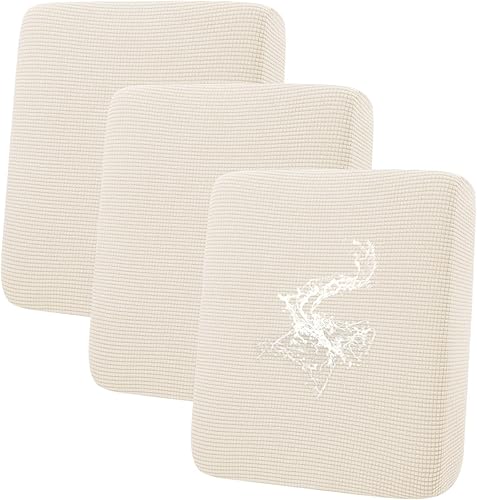 Miniatura 60 de hyha - Fundas de cojín impermeables para sofá modular, fundas de cojín de sofá en forma de L, tela jacquard gruesa, funda de diván con parte Gris