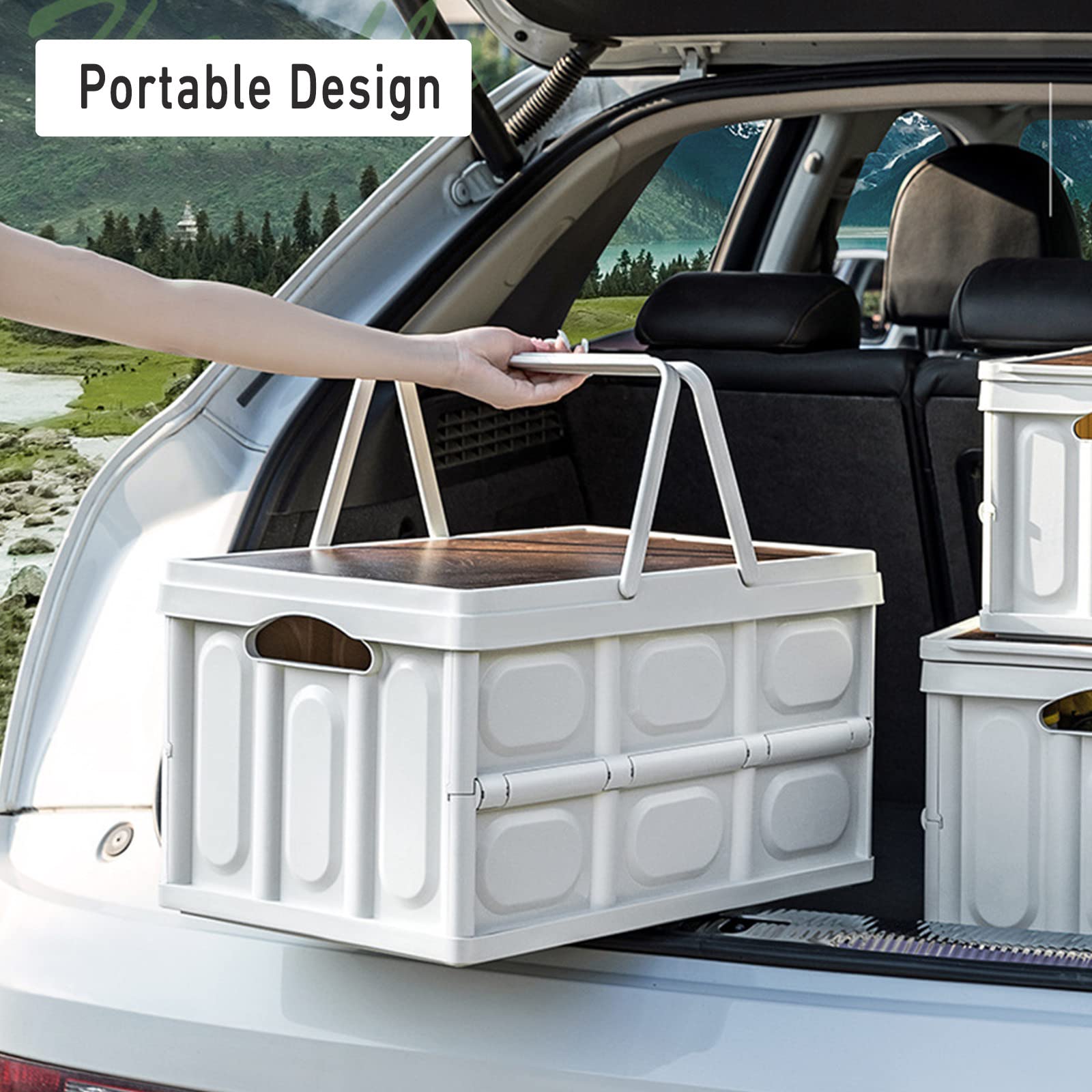 Cajas Almacenaje, Caja Plegable Portátil Cajas Organizadoras Apilable Cajas Almacenaje Plastico Caja Almacenaje con Tapa Cajas Almacenaje Decorativas con Ruedas Cajas Almacenaje Ropa